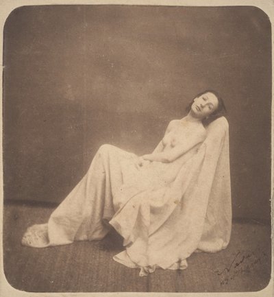 [Modèle assis, partiellement drapé], 1856-59 - Nadar