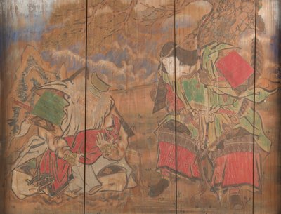 Impératrice Jingu, son ministre Takenochi no Sukune, et un enfant le futur empereur Ojin, 1898 - Nagano Yasunosuke