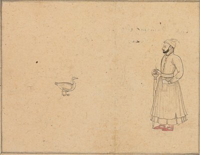 Raja Balwant Dev Singh et un cygne, vers 1750-55 - Nainsukh