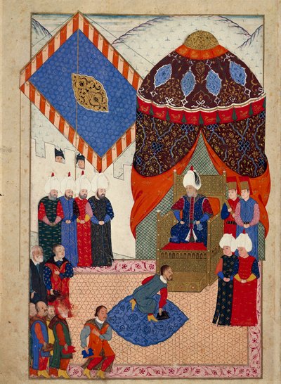 La Réception du Prince Héritier Hongrois, Zsigismond Janos par Suleyman I le 29 juin - Nakkaş Osman