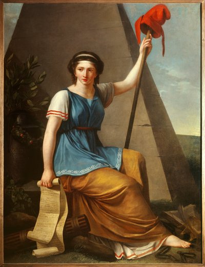 La Liberté. Allégorie de la Liberté en femme avec un bonnet phrygien - Nanine Vallain