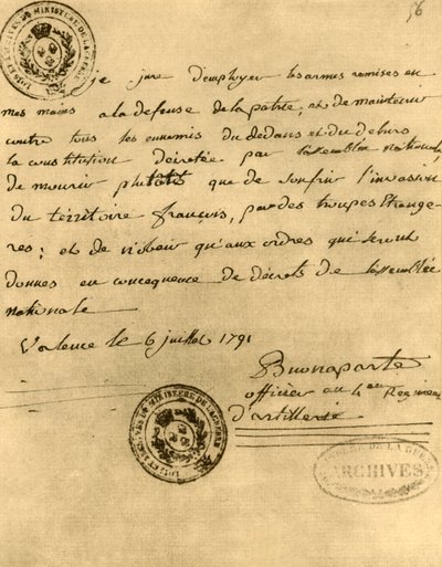 Serment constitutionnel de Napoléon - Napoleon Bonaparte I