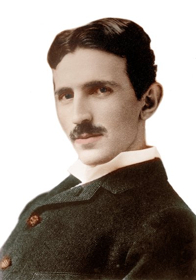 Portrait de Nikola Tesla (1856-1943) - Ingénieur, physicien et inventeur d