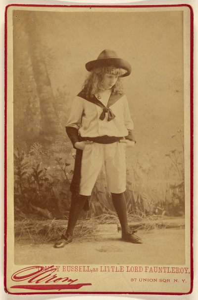 Tommy Russell, dans le rôle du Petit Lord Fauntleroy - Napoleon Sarony