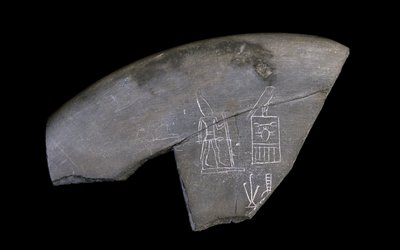 Fragment de bol en pierre inscrit, vers 3285 av. J.-C. - Naqada I Period Egyptian