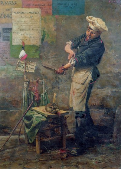 Vendeur de rats pendant le siège de Paris, 1870 - Narcisse Chaillou