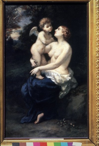Vénus tenant Cupidon sur ses genoux - Narcisse Virgile Diaz de la Peña