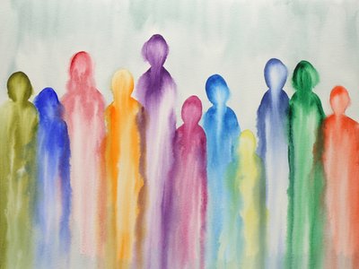 Figures abstraites colorées - Natalie Bruns