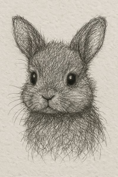 Joli dessin de petit lapin - Natalie Bruns