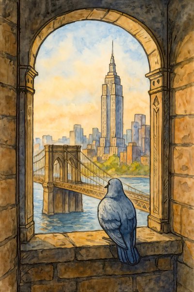La vue de New York vue par Pigeon - Natalie Bruns