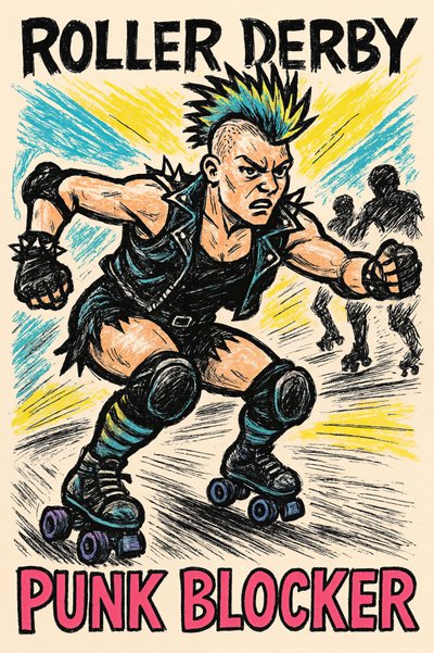 Roller Derby Punk Blocker - Natalie Bruns