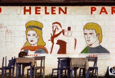 Fresque au café Hélène de Troie à Troie, Turquie - Nathan Benn
