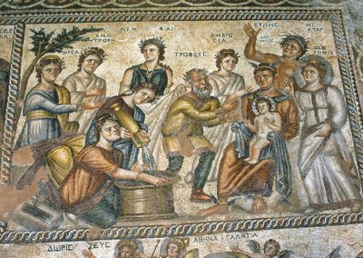Mosaïque romaine dans la villa Maison d