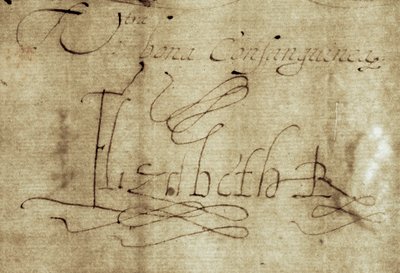 Signature Elizabeth R pour la reine Elizabeth I - Nathan Benn