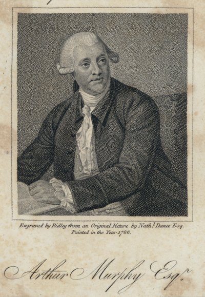 Arthur Murphy, écrivain irlandais (gravure) - Nathaniel (after) Dance Holland