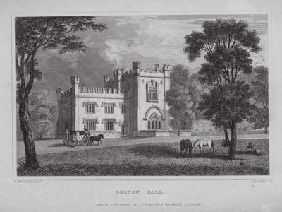 Bolton Hall - Nathaniel (after) Whittock