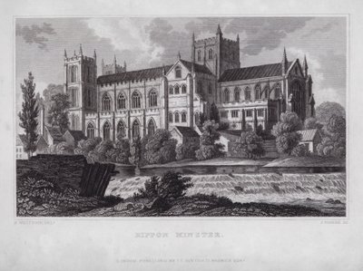 Minster de Ripon - Nathaniel (after) Whittock