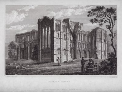 Abbaye de Rivaulx - Nathaniel (after) Whittock