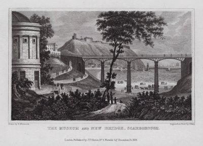 Le musée et le nouveau pont, Scarborough - Nathaniel (after) Whittock
