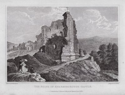 Les ruines du château de Knaresborough - Nathaniel (after) Whittock