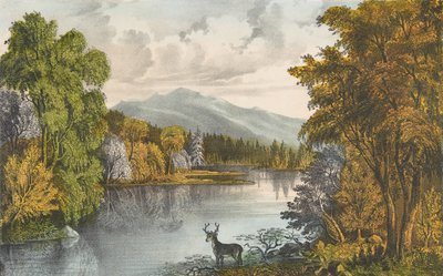 Lac Moosehead, Maine - Currier and Ives