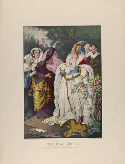 Les reines rivales - Marie Stuart défiant la reine Élisabeth - Currier and Ives