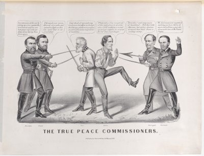 Les véritables commissaires de la paix, 1865 - Currier and Ives