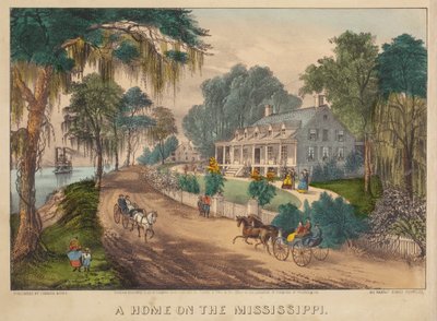 Une maison au bord du Mississippi - Nathaniel Currier