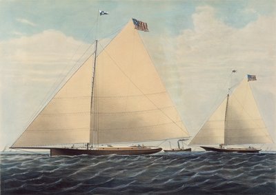 Cutter Yacht Scud de Philadelphie - Modélisé par Robert L. Stevens, Esq., 1855 - Nathaniel Currier