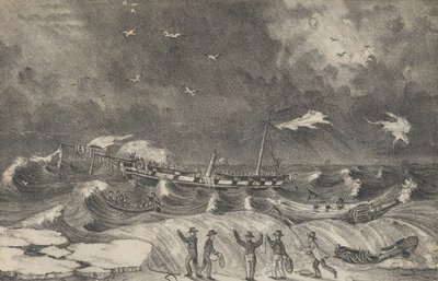 Naufrage épouvantable du Mexico sur la plage de Hempstead, 2 janvier 1837 - Nathaniel Currier
