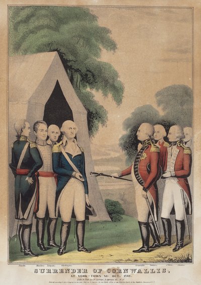 Reddition de Cornwallis : à York-Town Va. Oct. 1781 - Nathaniel Currier
