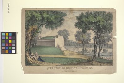 La tombe du général W. H. Harrison - Nathaniel Currier