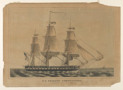 Frégate américaine Constitution, 1838-46 - Nathaniel Currier
