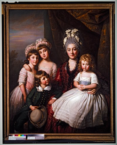 Lady Cooper entourée de ses enfants - Nathaniel Dance