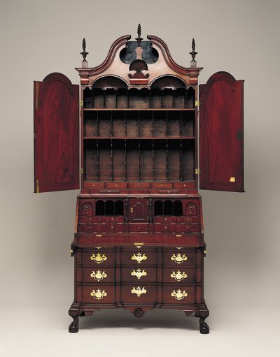 Bureau et bibliothèque, vers 1770-76 - Nathaniel Gould