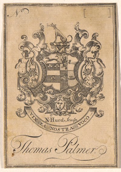 Ex-libris de Thomas Palmer - Nathaniel Hurd