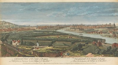 Vue générale de la ville de Paris prise d