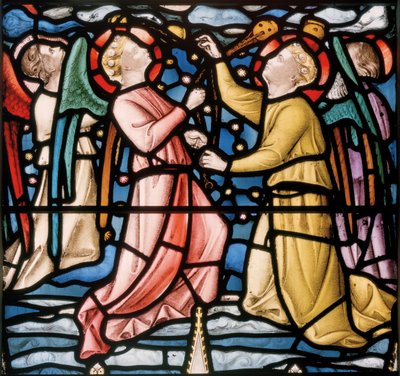 Trois Anges encensant, détail de Christ en Majesté - Nathaniel Westlake