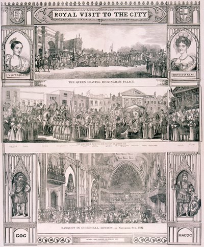 Visite de la reine Victoria à la City de Londres, 1837 - Nathaniel Whittock