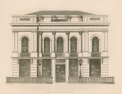 Devanture de magasin pour Hancock et Dixon, Pall Mall East, Londres - Nathaniel Whittock