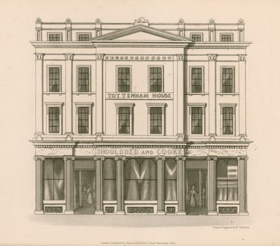 Devanture de magasin de Shoolbred et Cooke, drapiers, Tottenham Court Road, Londres - Nathaniel Whittock