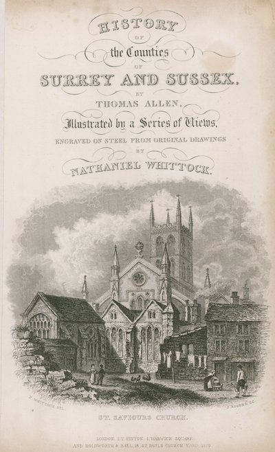 Église Saint-Sauveur, Southwark, Surrey - Nathaniel Whittock