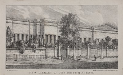 Vue de la nouvelle bibliothèque du British Museum, vers 1830 - Nathaniel Whittock