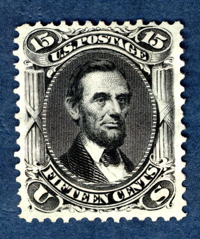 Timbre de réédition de 15c Abraham Lincoln, 1875 - National Bank Note Company