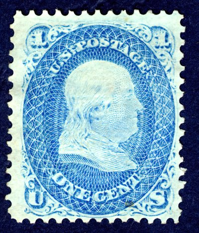 1c Franklin F Grill unique, 1867 - National Bank Note Company