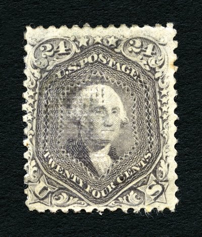 24c Washington F Grill unique - National Bank Note Company