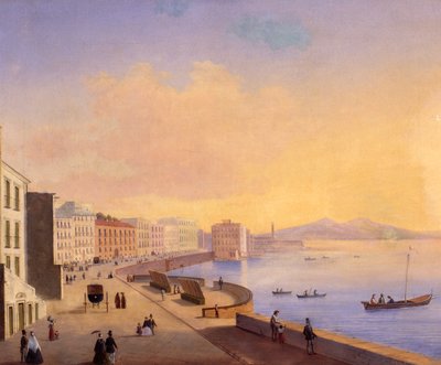 Vieille rue Sainte-Lucie à Naples - Neapolitan School