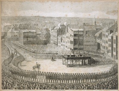 Exécution des seigneurs rebelles en 1745, Tower Hill, Londres, 18ème siècle - Neele and Stockley