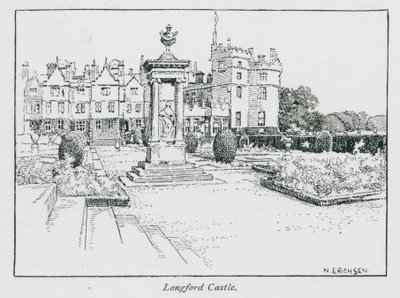 Château de Longford (lithographie) - Nelly Erichsen