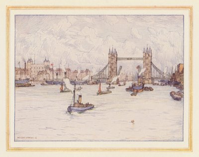 La Tour et le Tower Bridge - Nelson Dawson